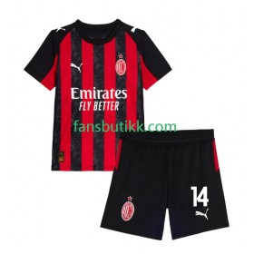 Fotballdrakt AC Milan Luca Modrić 14 Barn Hjemmetrøye 2025-2026 Kortermet